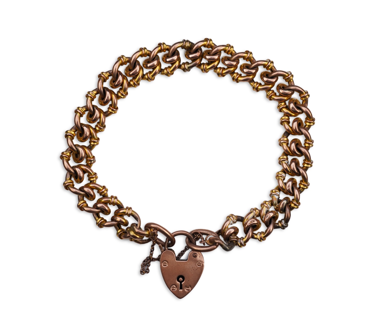 A late Victorian 9ct gold bracelet, circa 1900